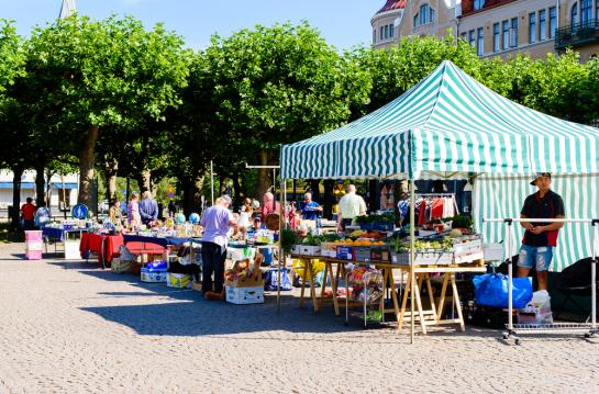 Lund,,Sweden,-,August,24,,2016:,Market,Day,Or,Flea