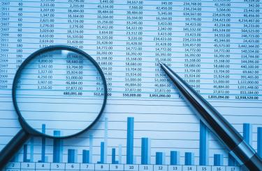 Spreadsheet,Bank,Accounts,Accounting,Finance,Forensics,With,Magnifying,Glass,And